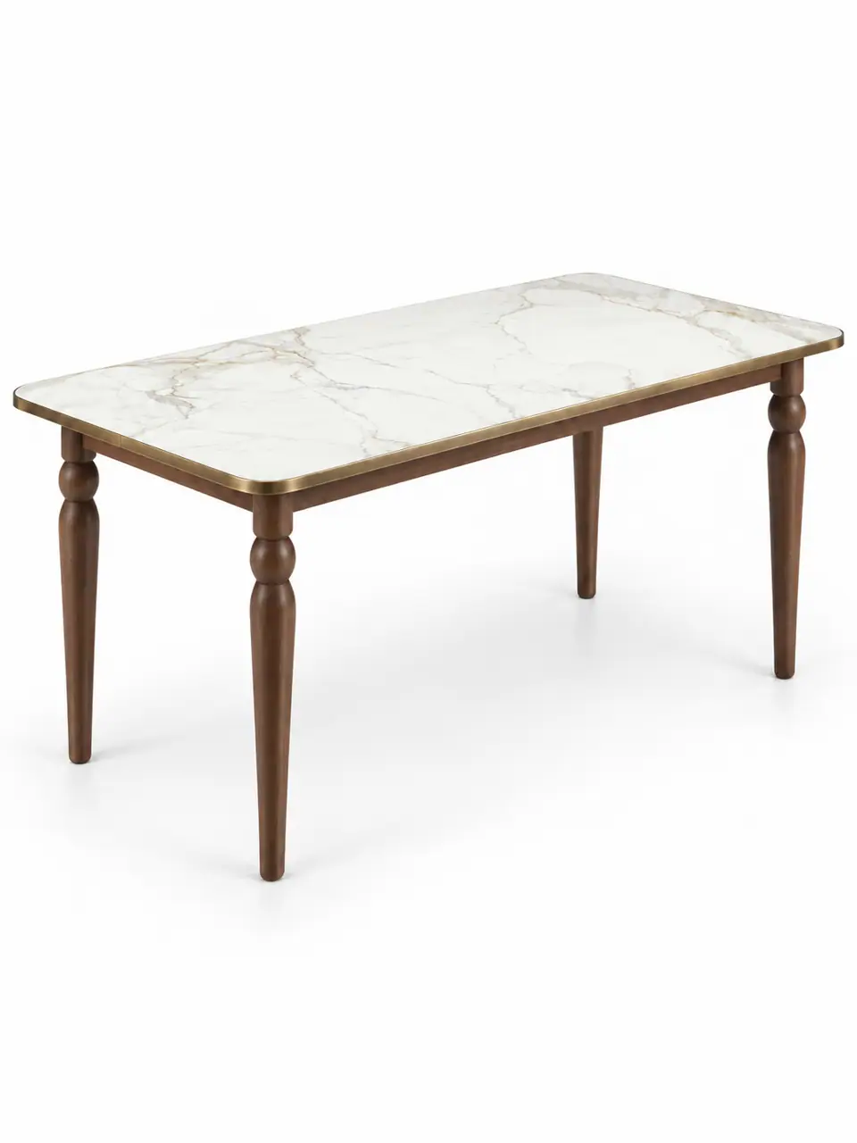 Bobbin-Leg Walnut Table
