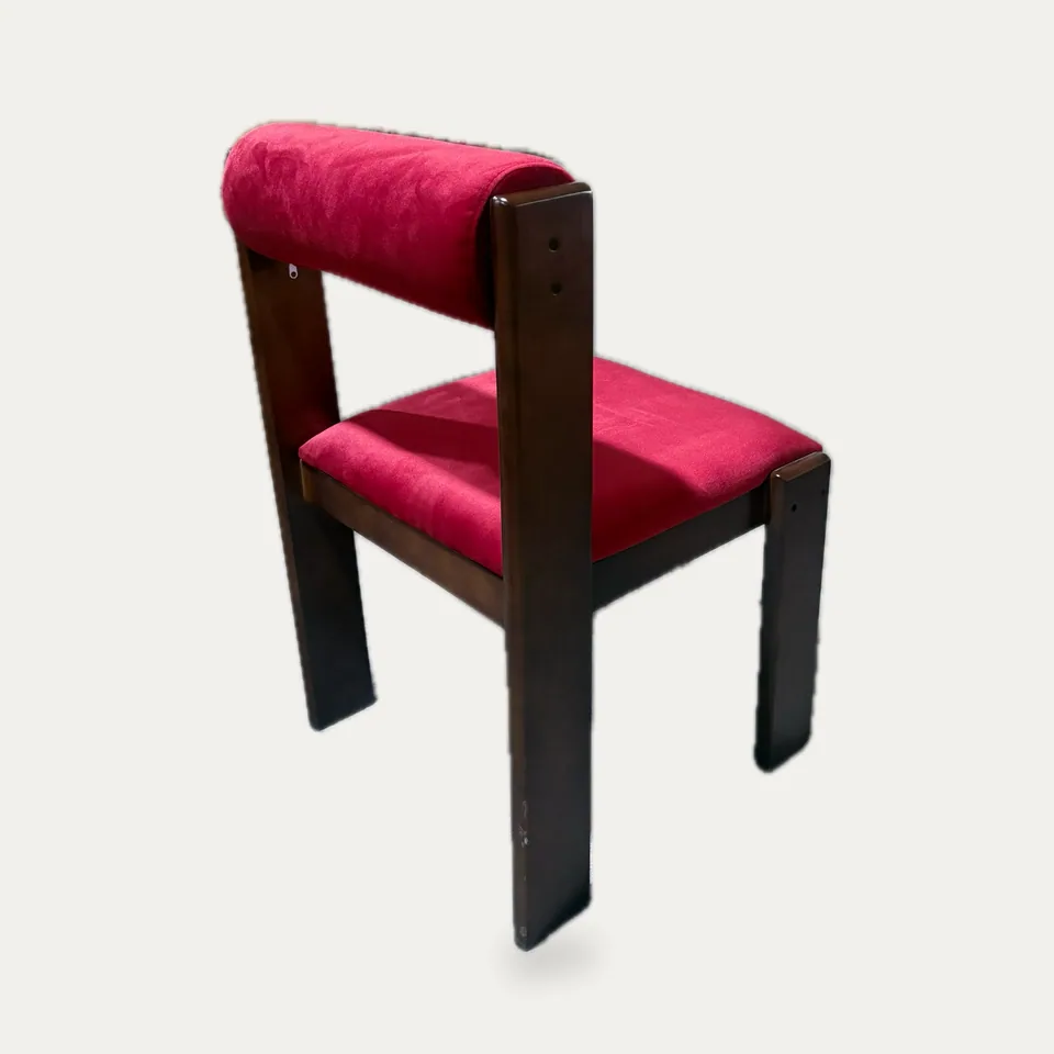Bolster-Back Velvet Side Chair view 2
