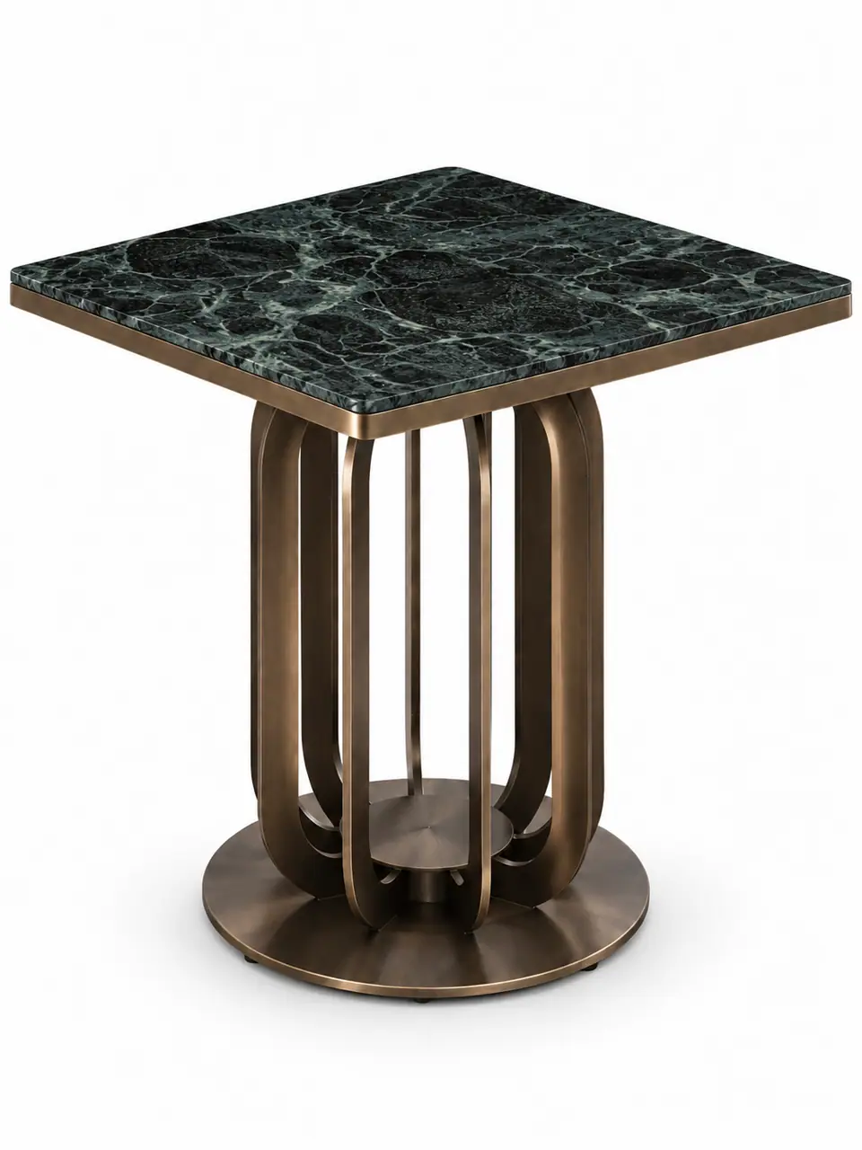 Lantern Brass Pedestal Table