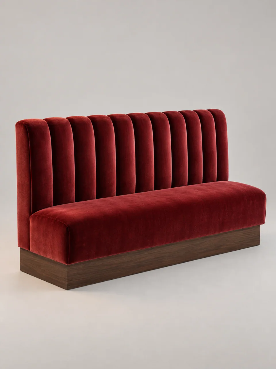 Pillar Channel Velvet Banquette