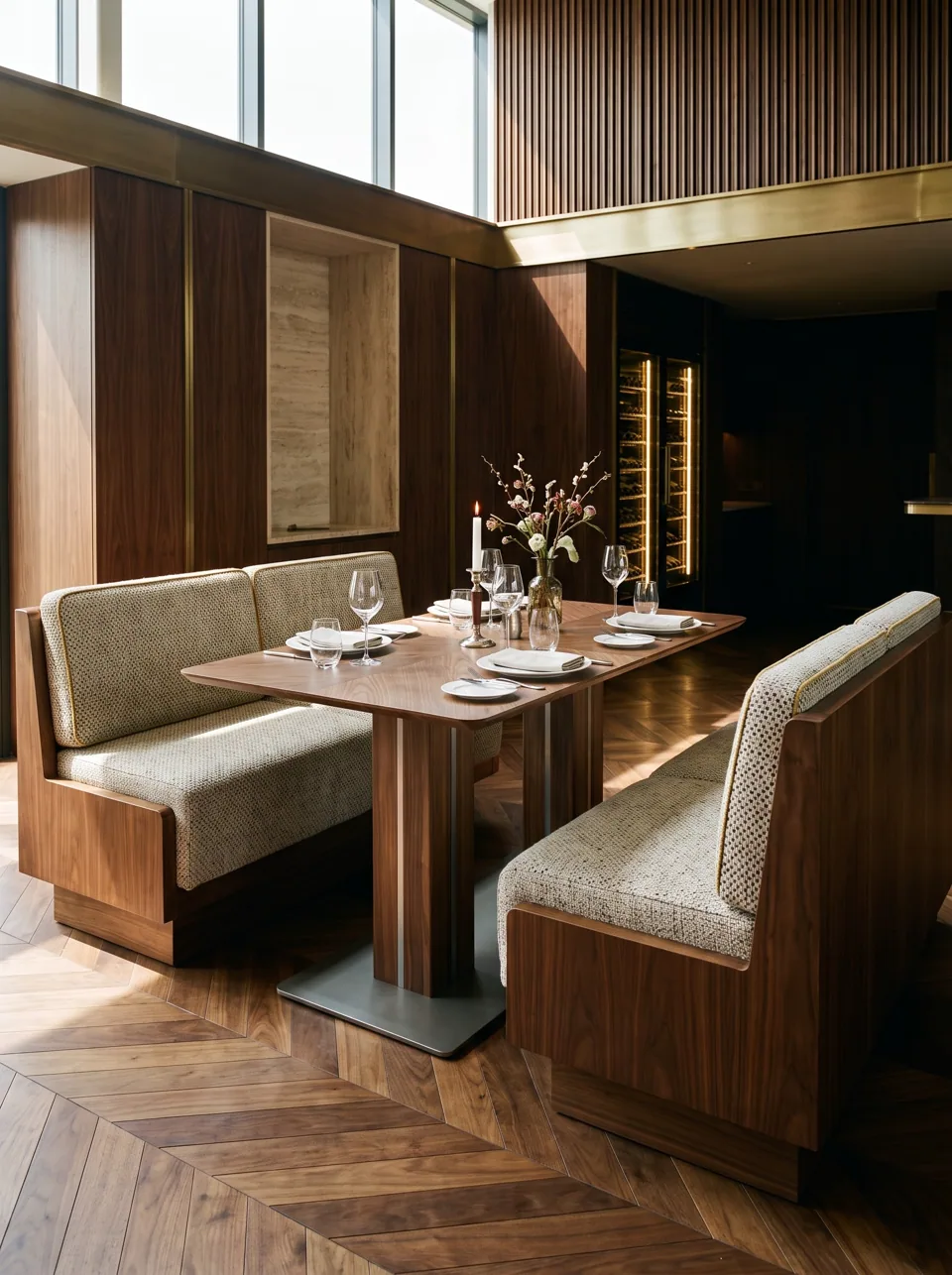 Walnut Shell Tweed Booth